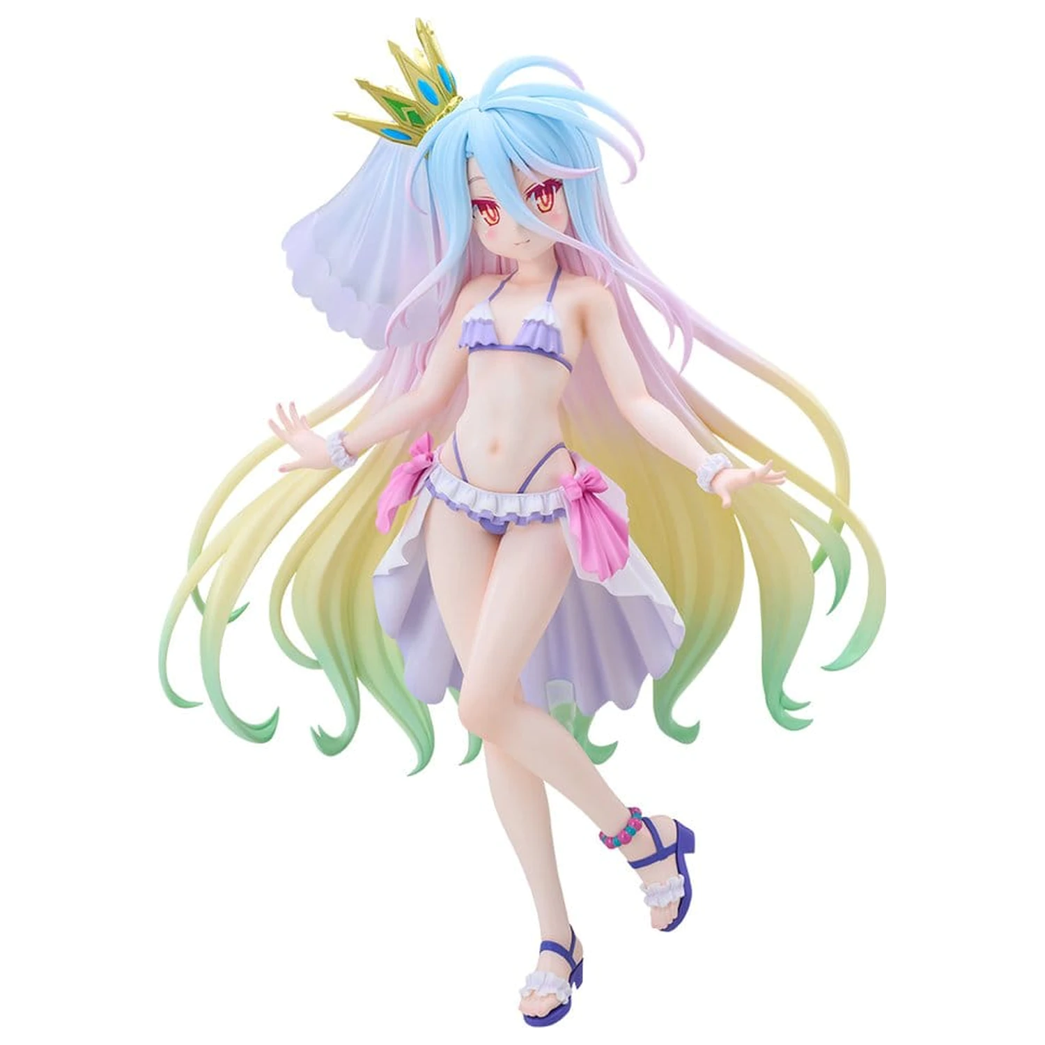 No Game No Life Tenitol Visoka PVC figura Shiro v kopalkah v obleki, različica 29 cm fotografija izdelka