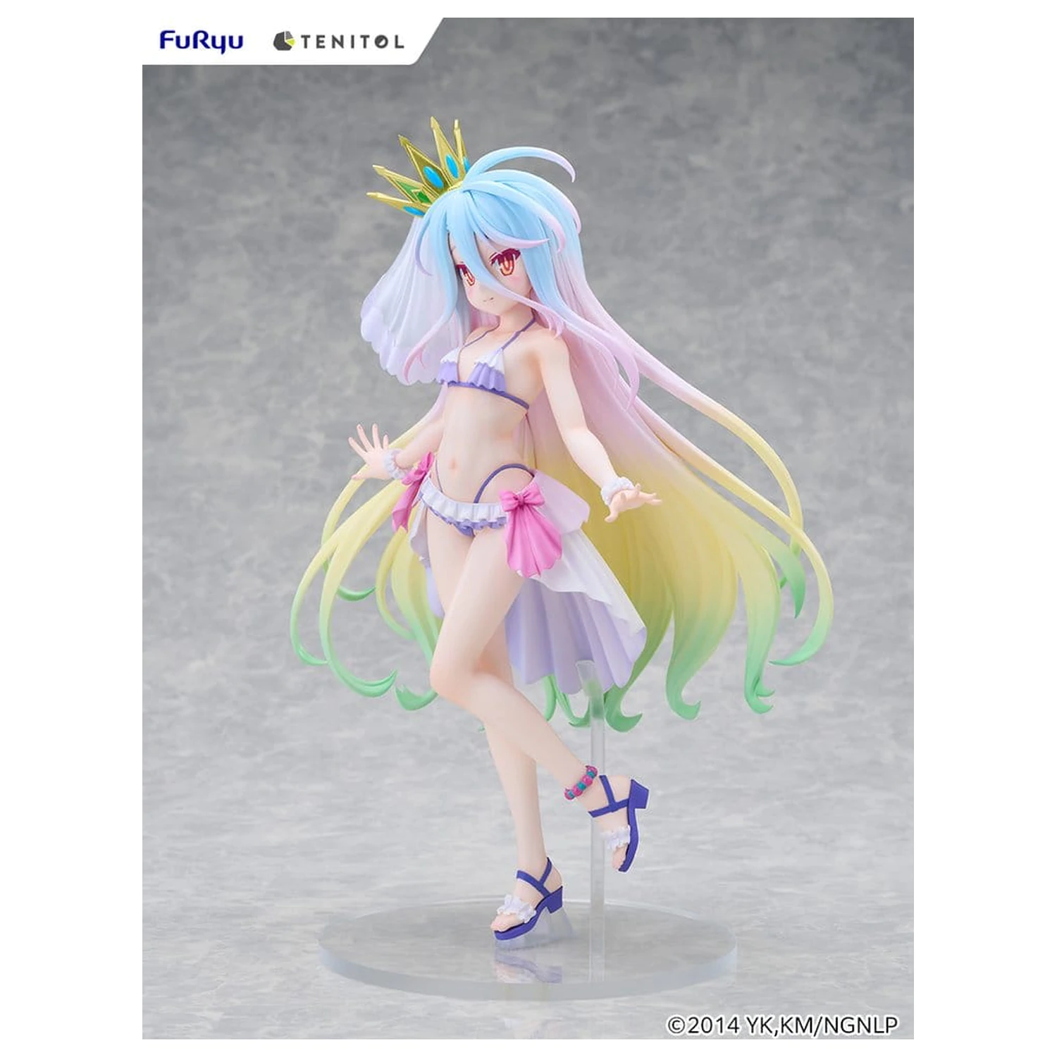 No Game No Life Tenitol Visoka PVC figura Shiro v kopalkah v obleki, različica 29 cm fotografija izdelka