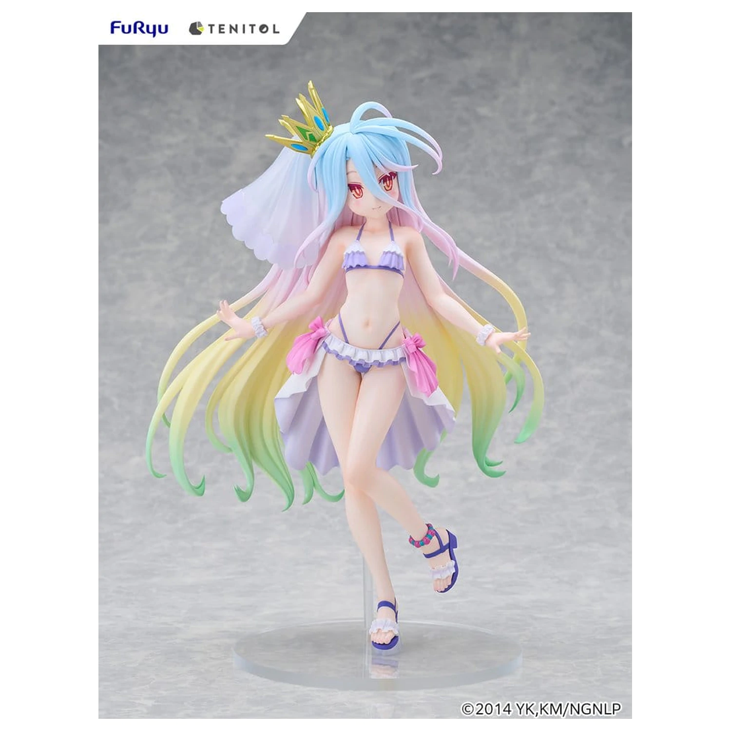 No Game No Life Tenitol Visoka PVC figura Shiro v kopalkah v obleki, različica 29 cm fotografija izdelka