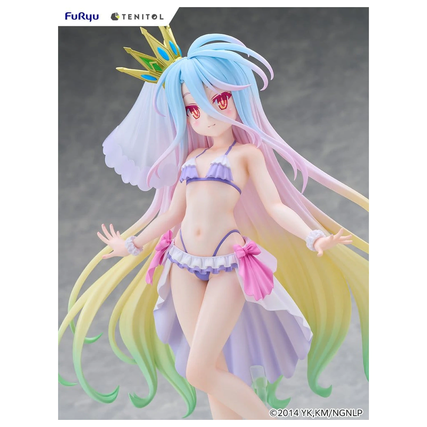 No Game No Life Tenitol Visoka PVC figura Shiro v kopalkah v obleki, različica 29 cm fotografija izdelka