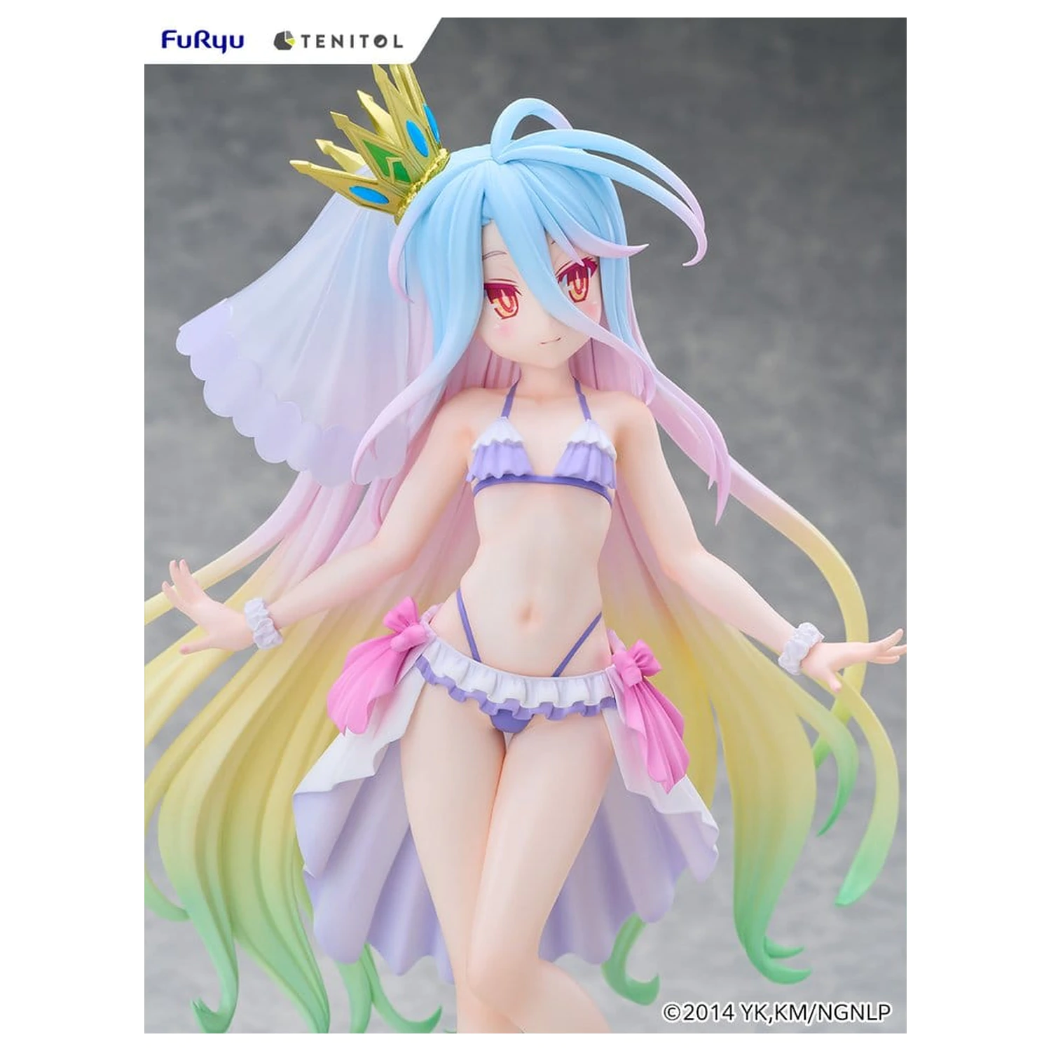No Game No Life Tenitol Visoka PVC figura Shiro v kopalkah v obleki, različica 29 cm fotografija izdelka