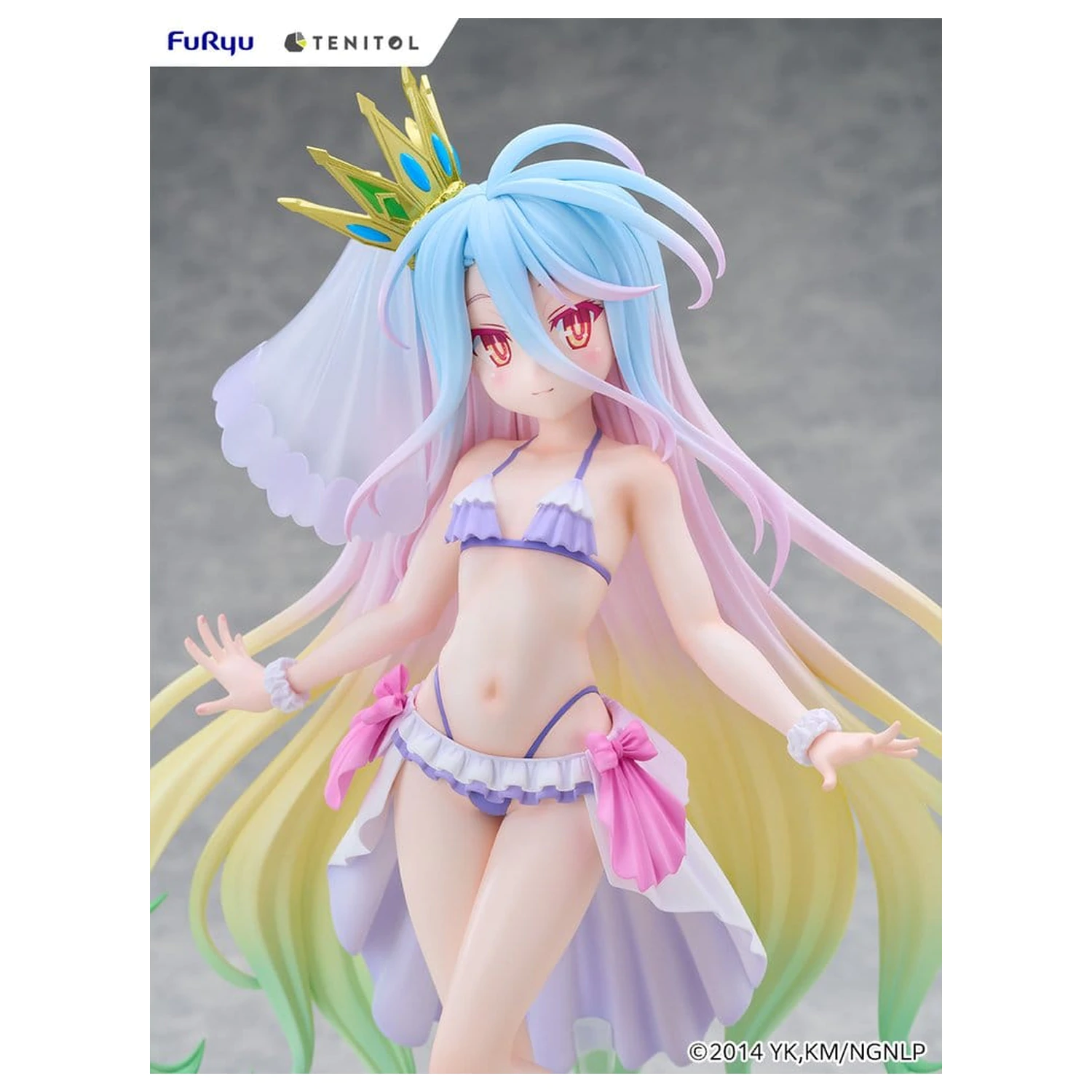 No Game No Life Tenitol Visoka PVC figura Shiro v kopalkah v obleki, različica 29 cm fotografija izdelka