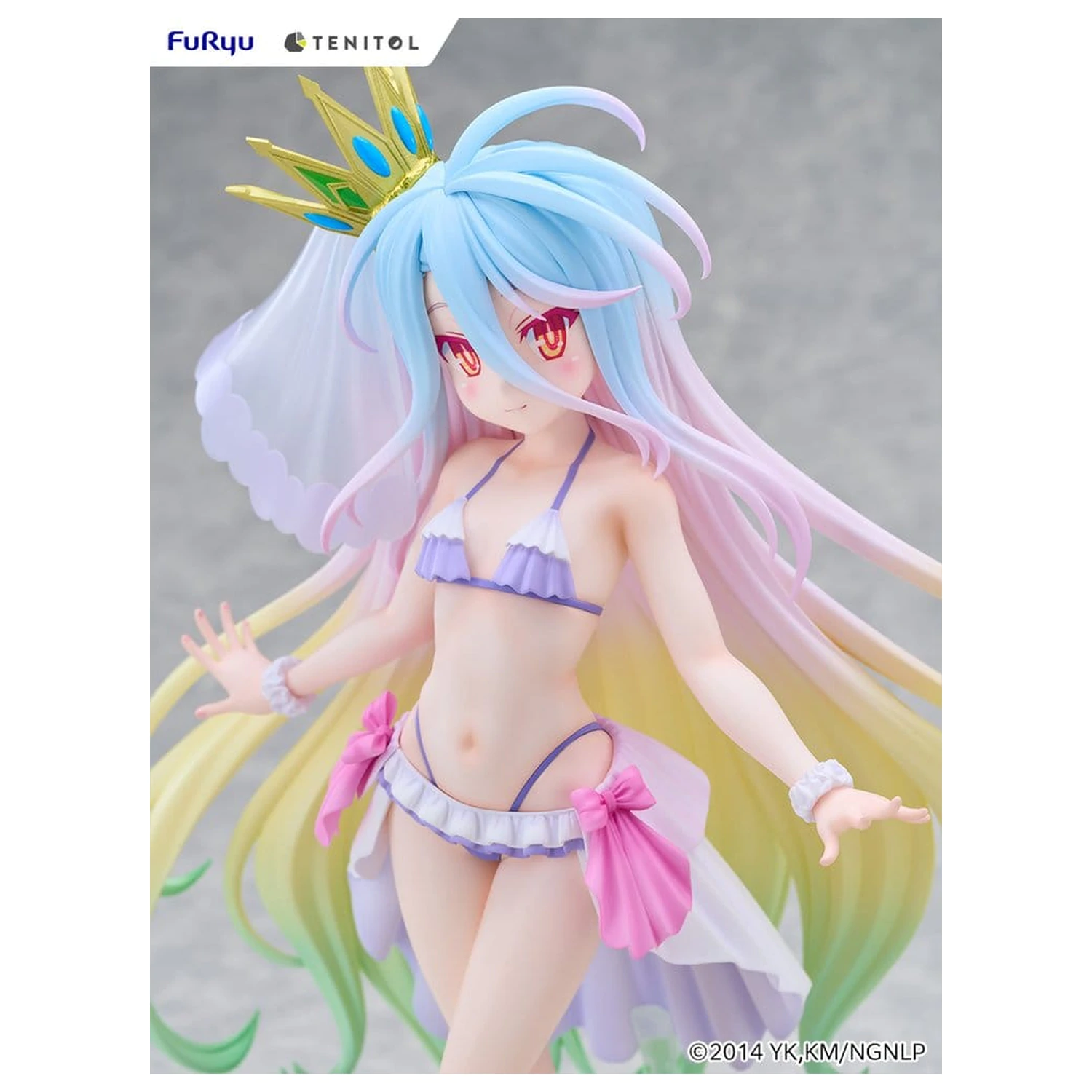 No Game No Life Tenitol Visoka PVC figura Shiro v kopalkah v obleki, različica 29 cm fotografija izdelka