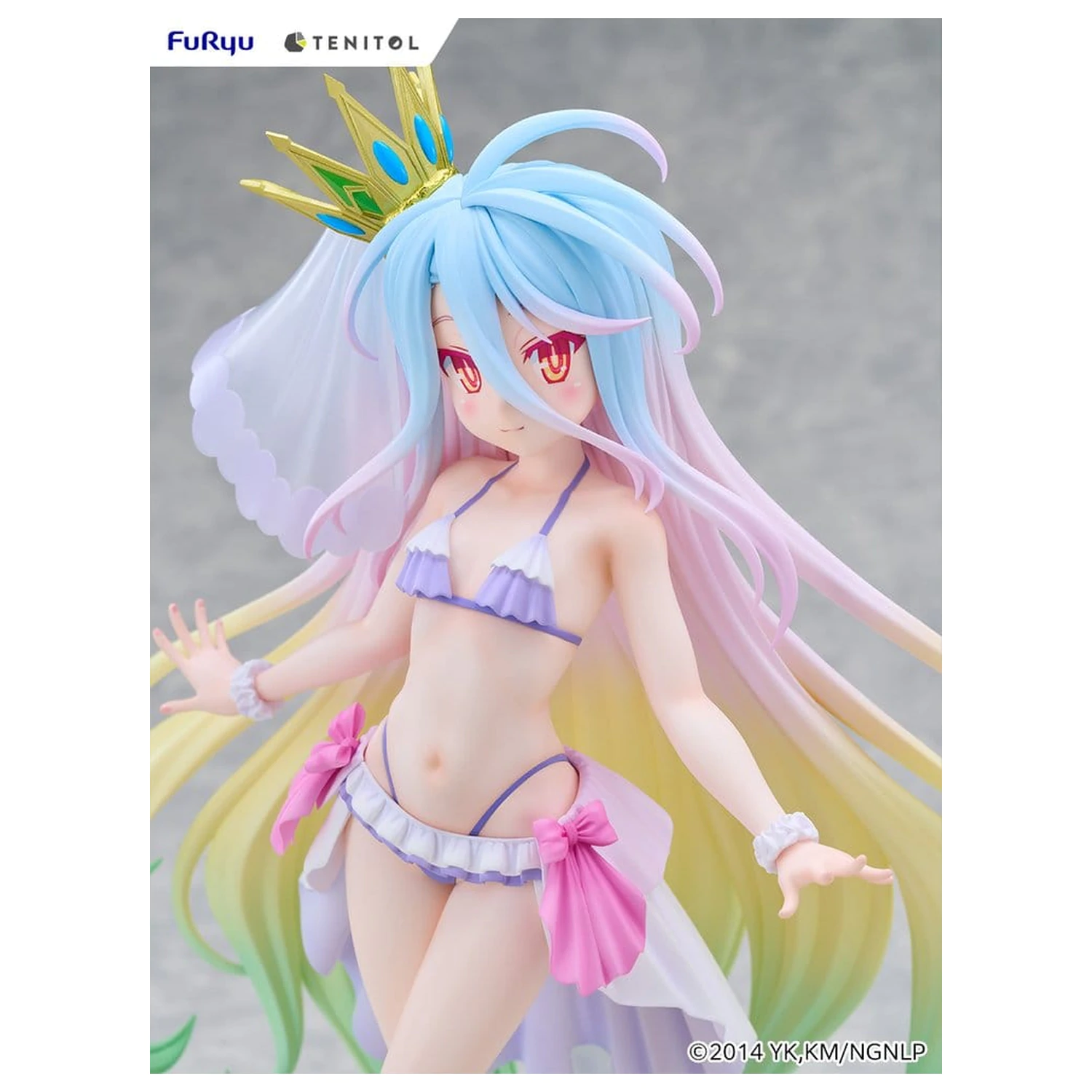 No Game No Life Tenitol Visoka PVC figura Shiro v kopalkah v obleki, različica 29 cm fotografija izdelka