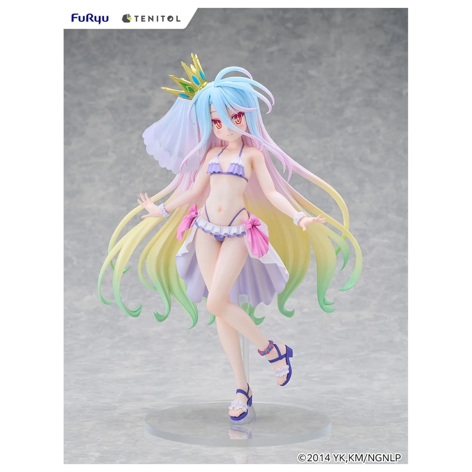 No Game No Life Tenitol Visoka PVC figura Shiro v kopalkah v obleki, različica 29 cm fotografija izdelka