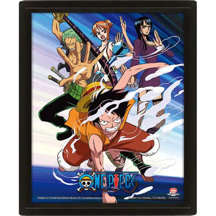 One Piece 3D Lentikularni Poster Straw Hat Pirates Assault 26 x 20 cm fotografija izdelka