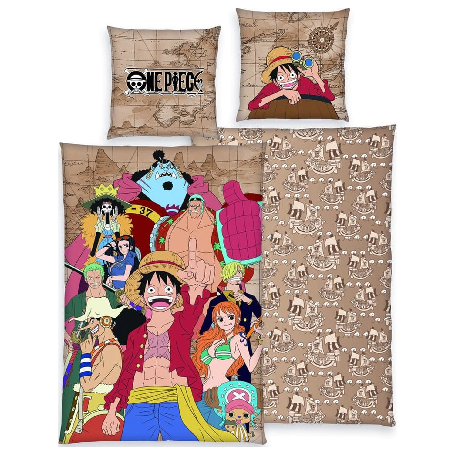 One Piece posteljnina One Piece Crew 135 x 200 cm fotografija izdelka