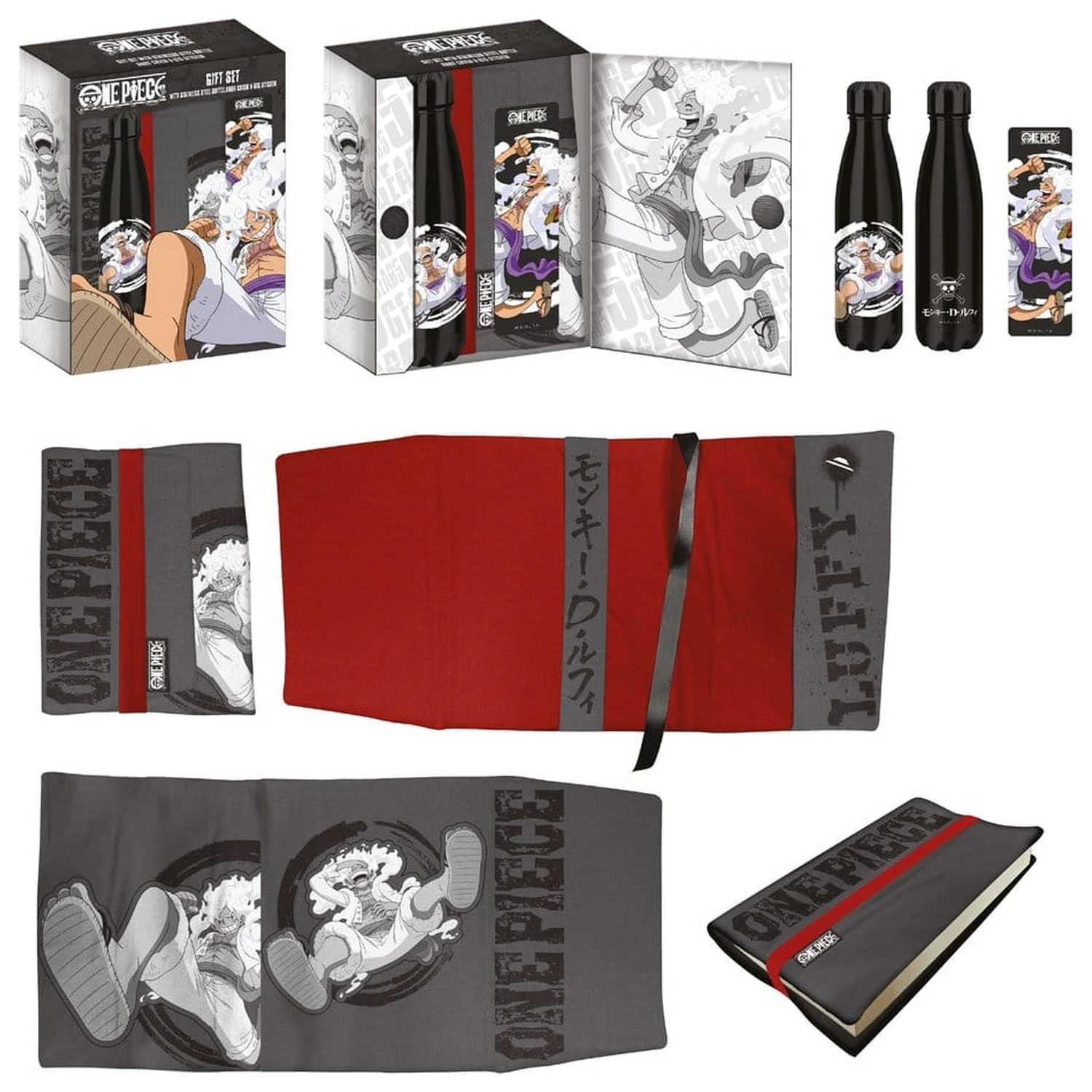 One Piece jeklena plastenka, nalepka, darilni set za prevleke za knjige Luffy fotografija izdelka