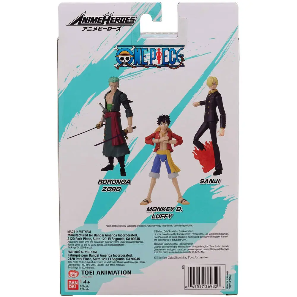One Piece Anime Heroes Monkey Roronoa Zoro figura 17 cm fotografija izdelka