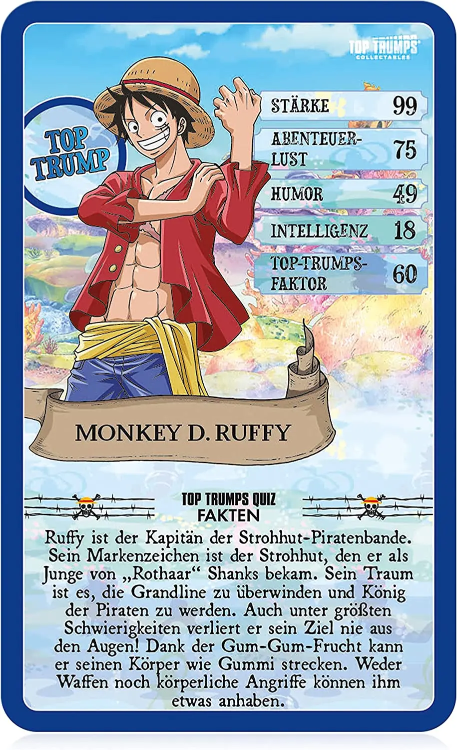 One Piece Collectables Card Game Top Trumps Quiz Collection *Nemška različica* fotografija izdelka