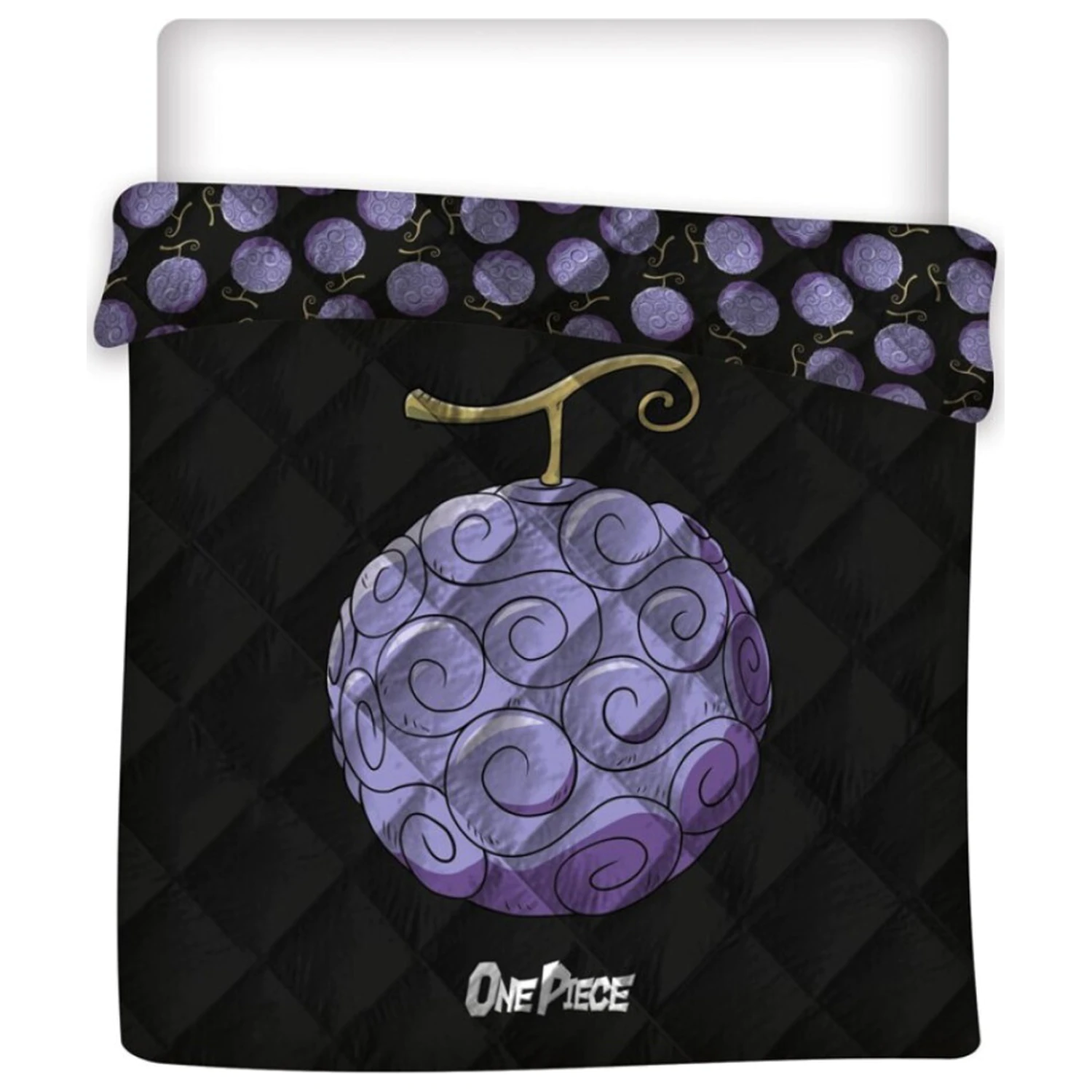 One Piece Devil Fruit prešita posteljnina fotografija izdelka