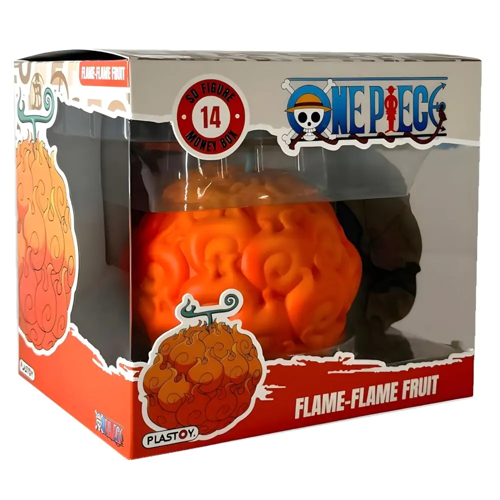 One Piece Flame-Flame Fruit škatla za denar figura 8 cm fotografija izdelka