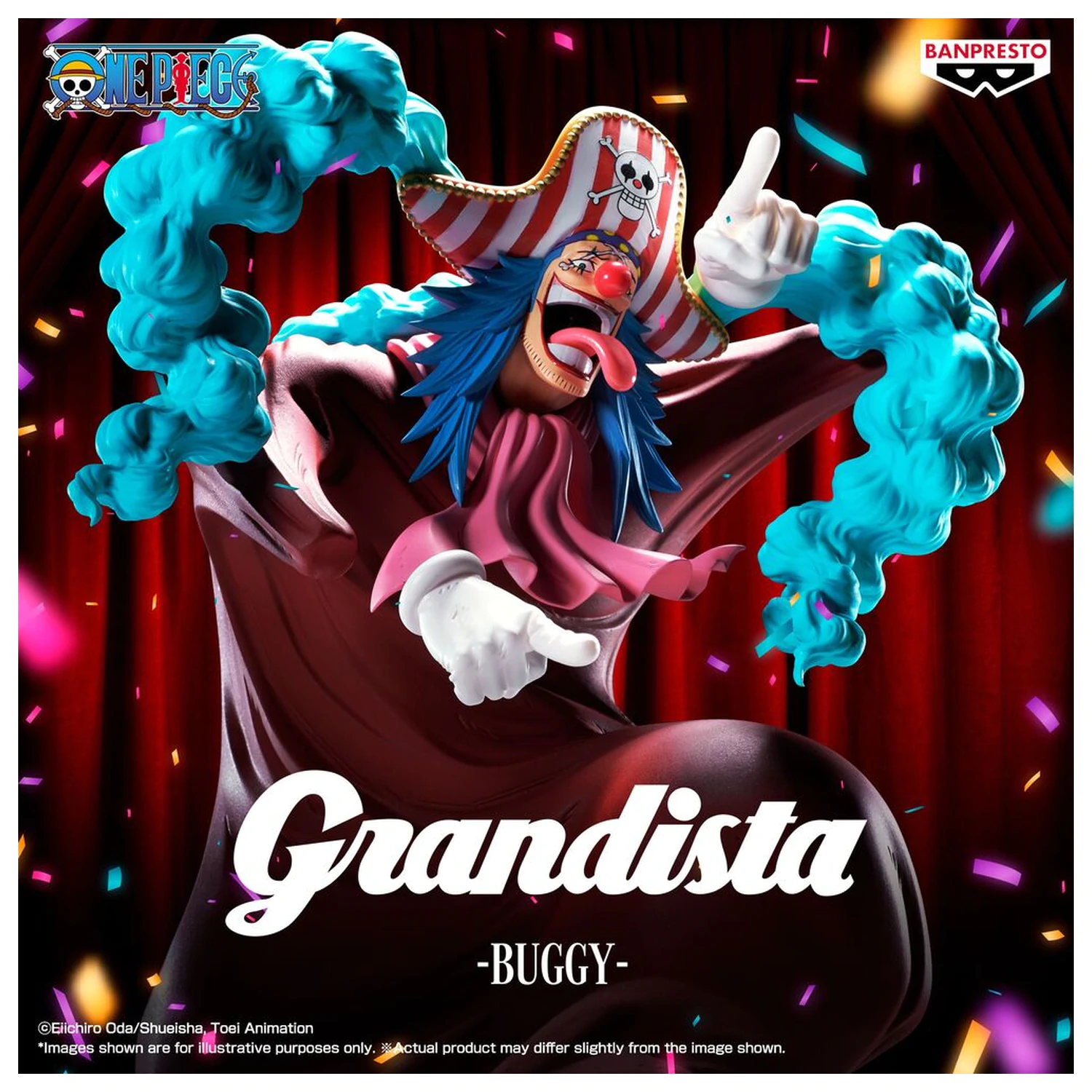 One Piece Grandista Buggy figura 25 cm fotografija izdelka