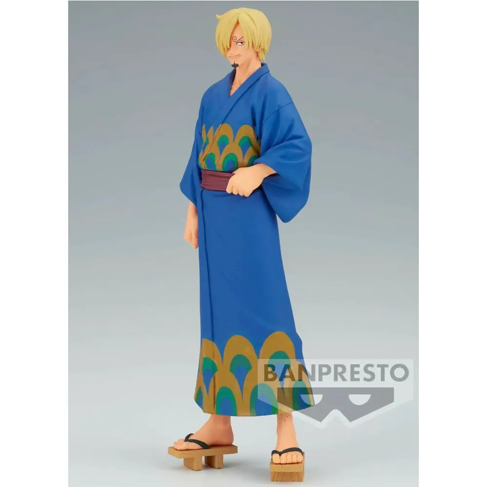 One Piece Grandline Series Wanokuni Yukata Silvers Sanji figura 17 cm fotografija izdelka