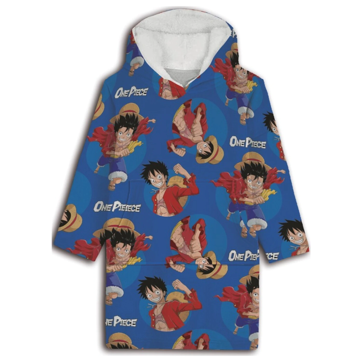 One Piece nosljiva plišasta flis odeja, pončo za 7-14 let fotografija izdelka