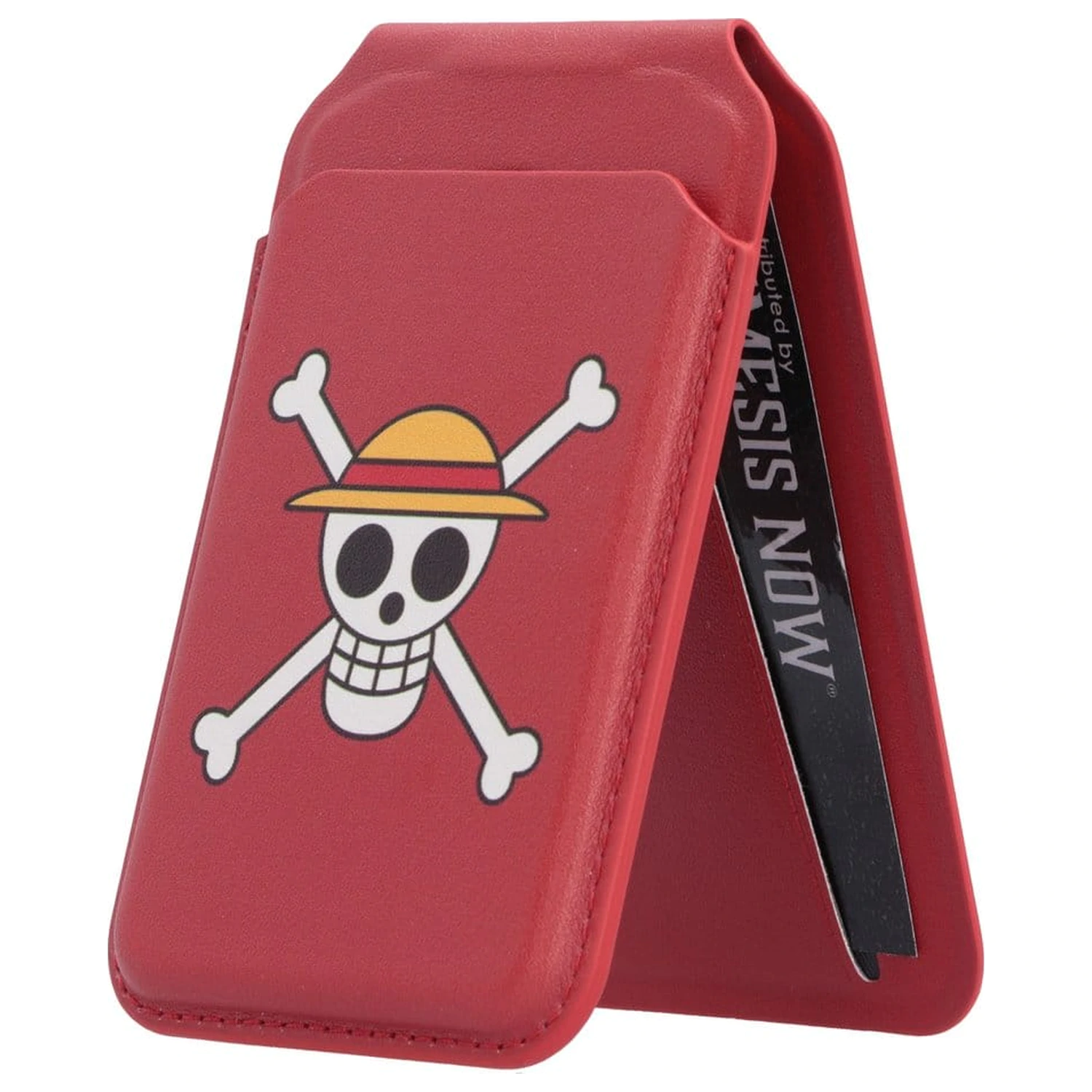 One Piece držalo za kartice Luffy Jolly Roger (Red) 10 cm fotografija izdelka