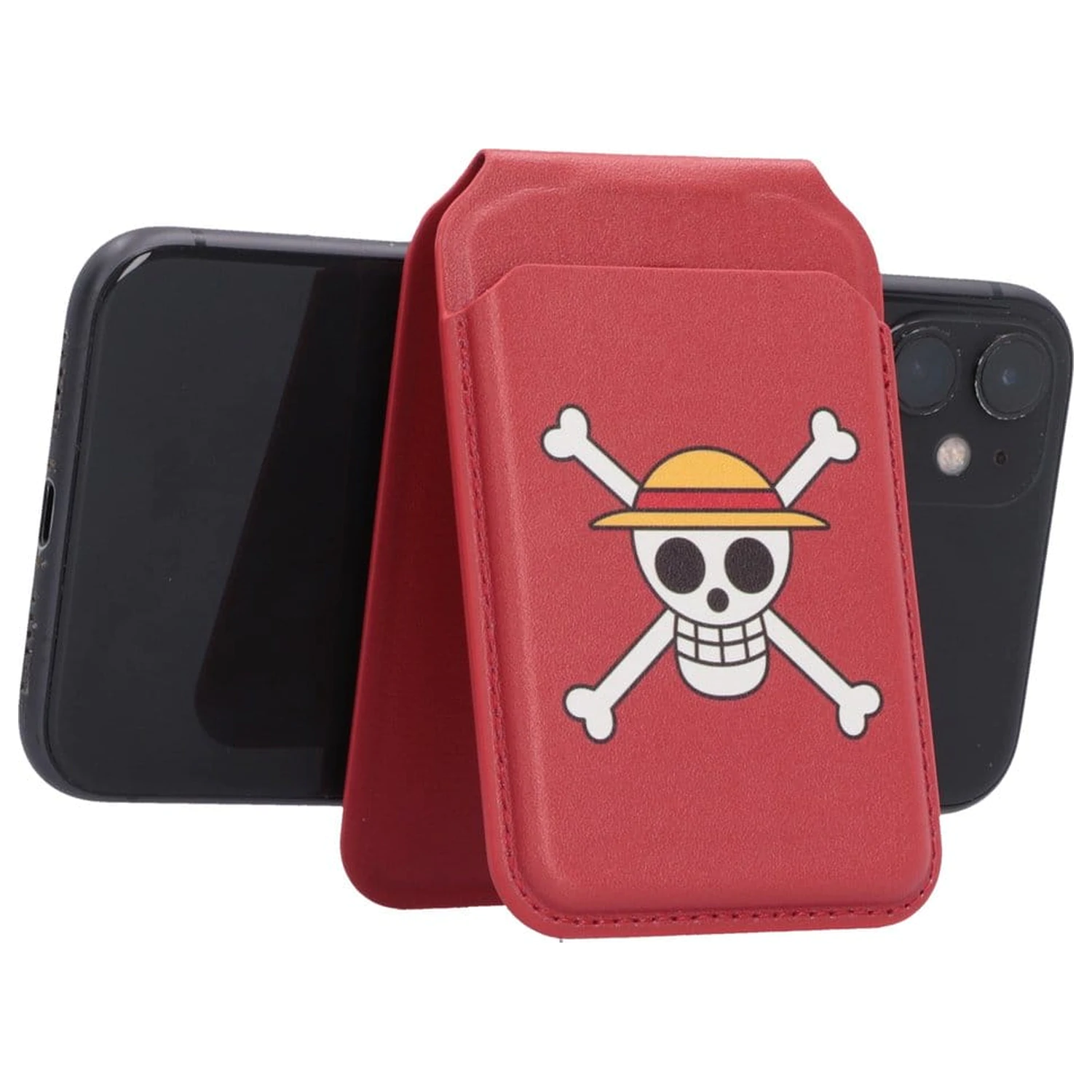 One Piece držalo za kartice Luffy Jolly Roger (Red) 10 cm fotografija izdelka