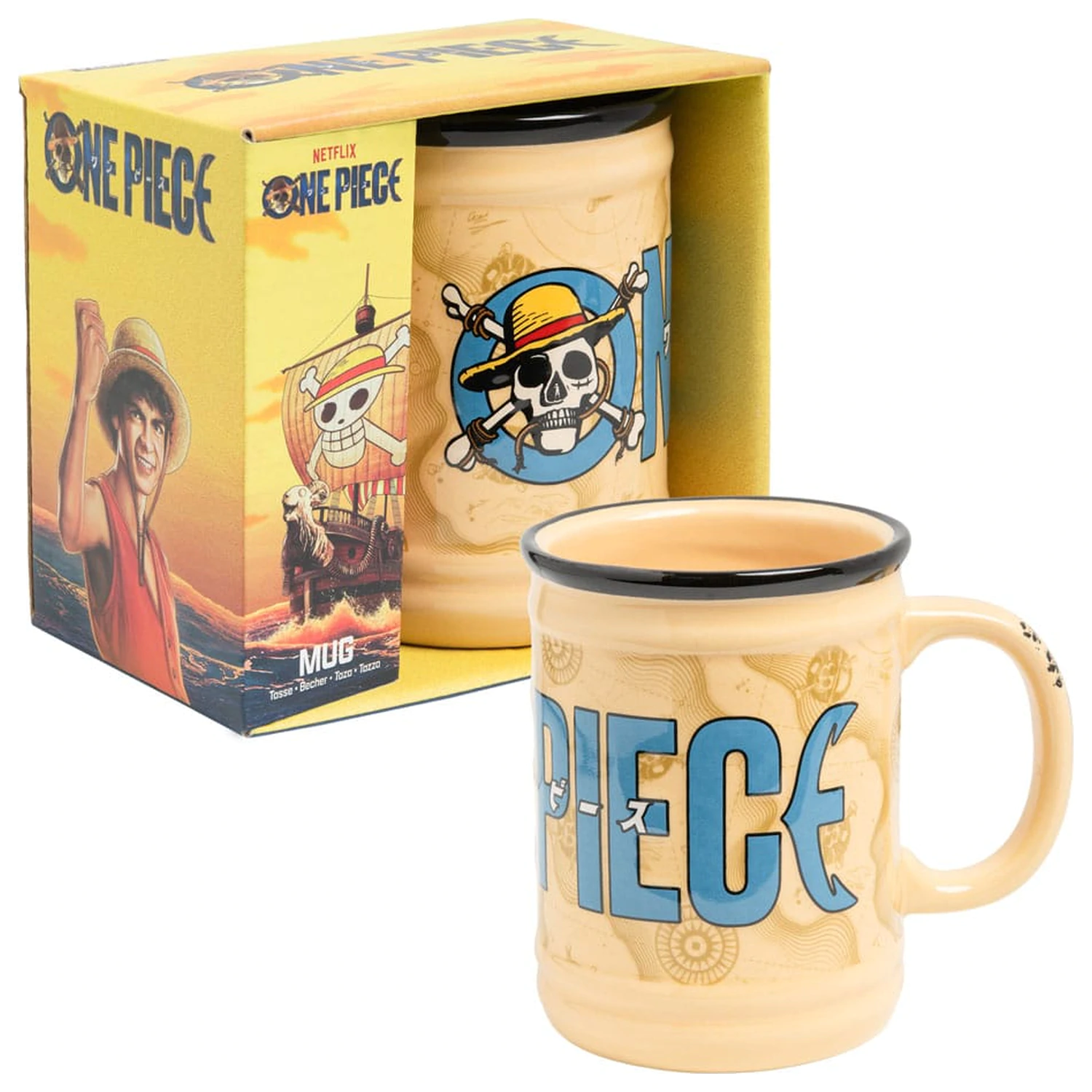 One Piece skodelica v obliki Jolly Roger fotografija izdelka