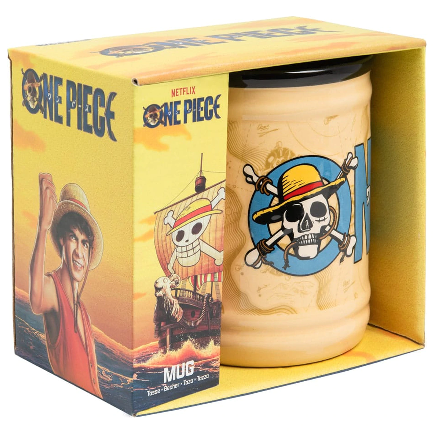 One Piece skodelica v obliki Jolly Roger fotografija izdelka