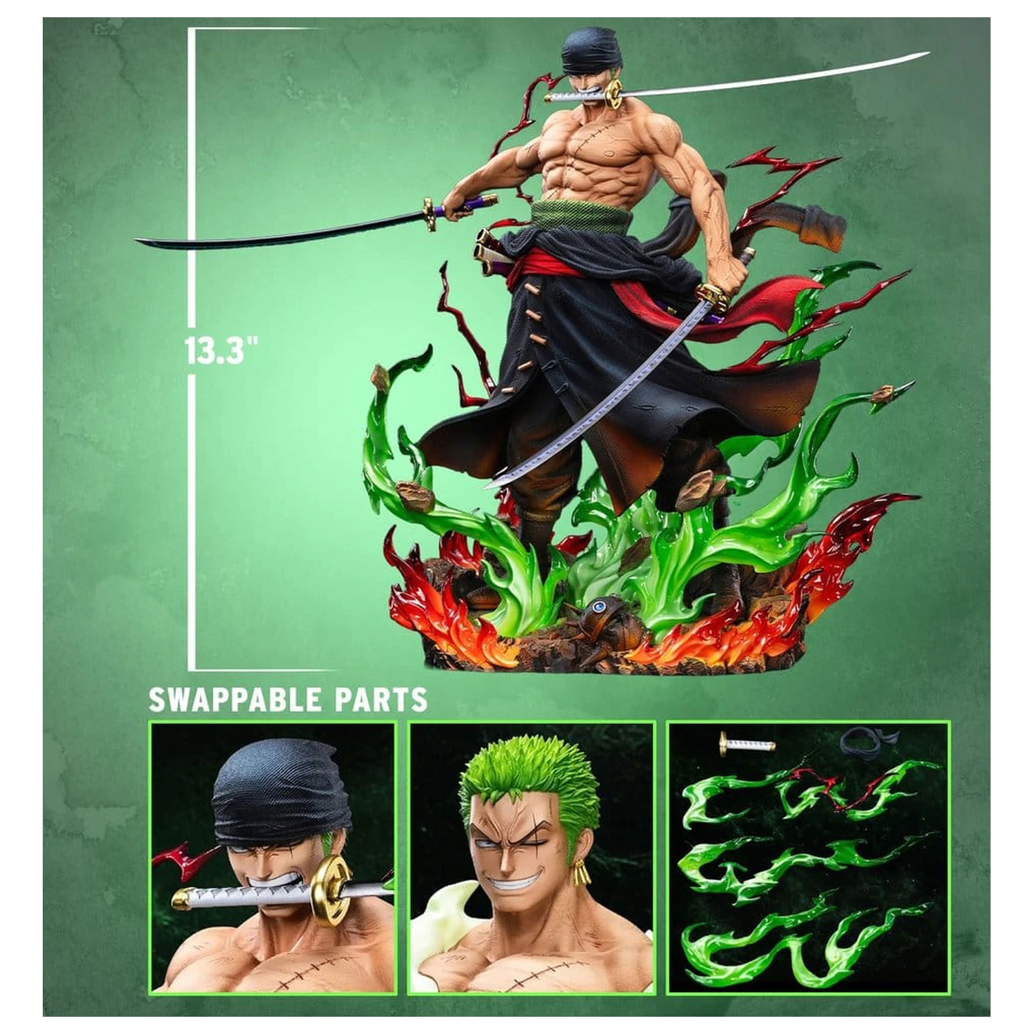 One Piece Legendary Straw Hat Crew Series kip Roronoa Zoro (Premium Version) 34 cm fotografija izdelka