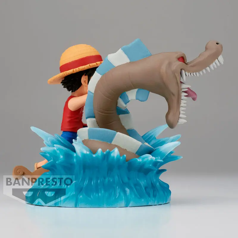 One Piece Log Stories PVC Kip Monkey D. Luffy proti Local Sea Monster 7 cm fotografija izdelka