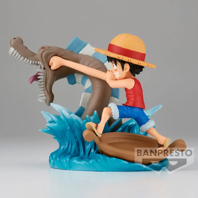 One Piece Log Stories PVC Kip Monkey D. Luffy proti Local Sea Monster 7 cm fotografija izdelka