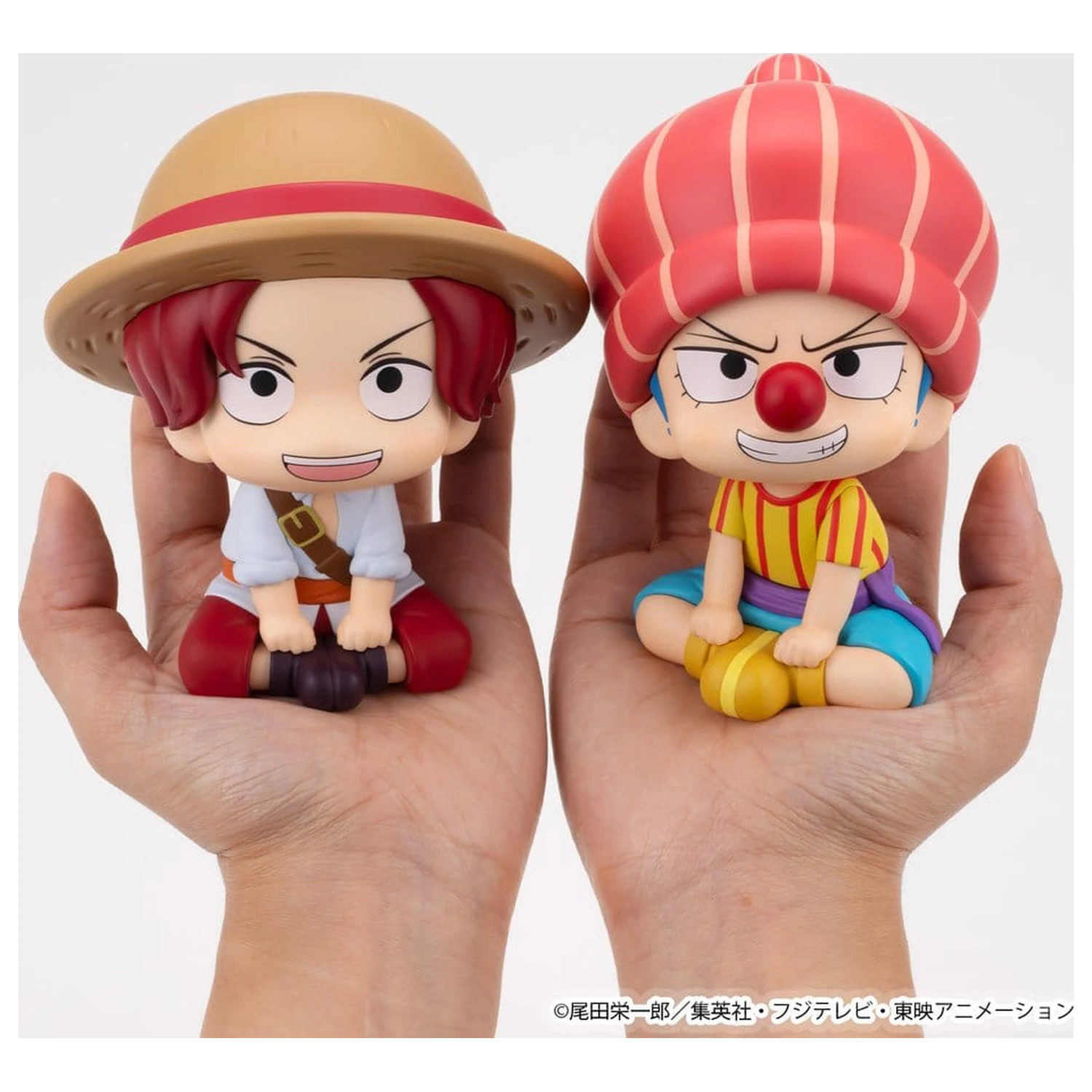 One Piece Look Up PVC figurice, pakiranje po 2, Shanks & Buggy Childhood Ver. 11 cm (z darilom) fotografija izdelka