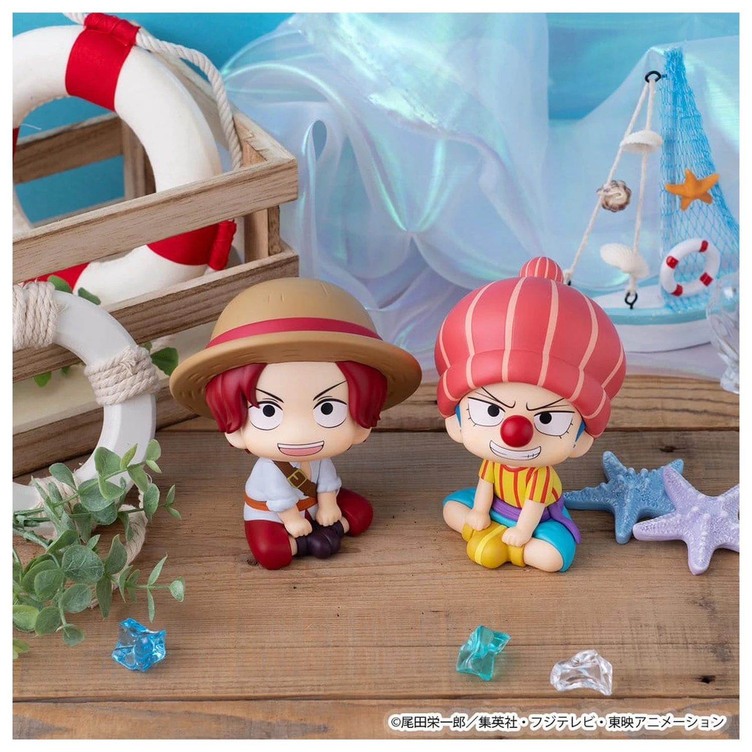 One Piece Look Up PVC figurice, pakiranje po 2, Shanks & Buggy Childhood Ver. 11 cm (z darilom) fotografija izdelka