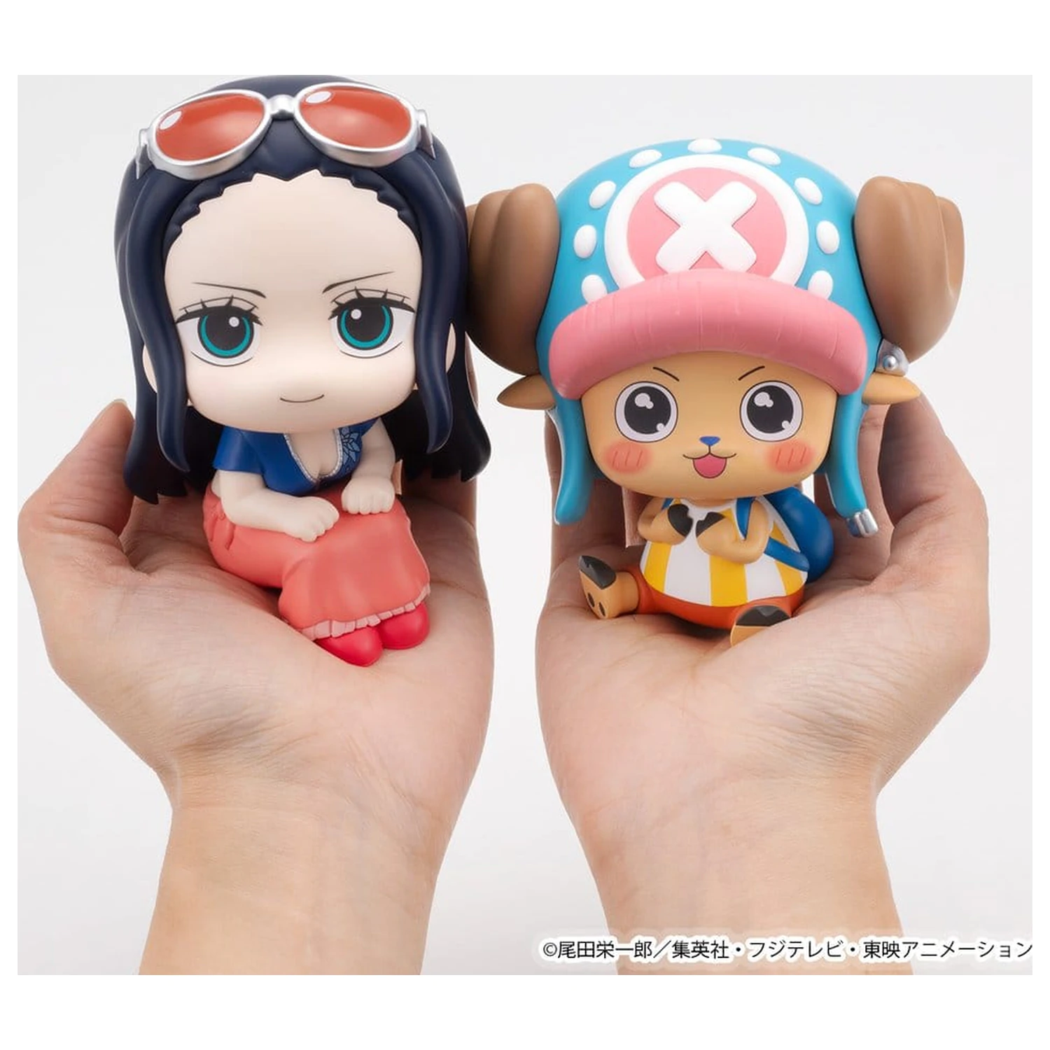 One Piece Lookup PVC figurici, 2-delni paket Nico Robin & Tony Tony Chopper Excited Ver. 11 cm (z darilom) fotografija izdelka