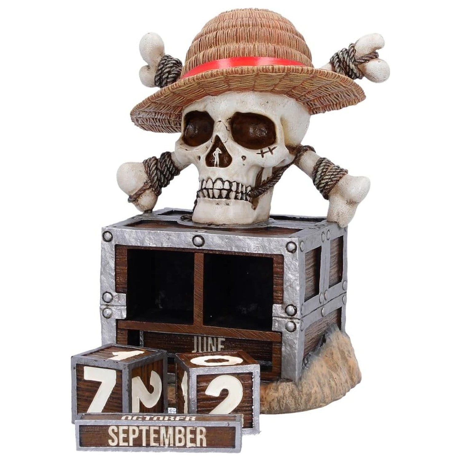 One Piece večni koledar Luffy Jolly Roger 16 cm fotografija izdelka