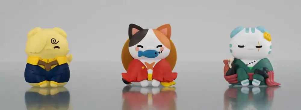 One Piece Mega Cat Project Zbirateljska figura 3-Pack Nyan Piece Nyan! Happy Trio 2024 Limited Ver. 3 cm fotografija izdelka