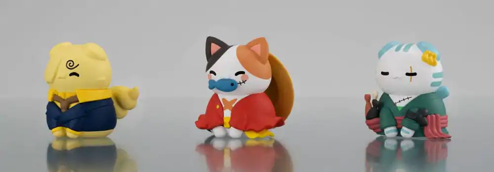 One Piece Mega Cat Project Zbirateljska figura 3-Pack Nyan Piece Nyan! Happy Trio 2024 Limited Ver. 3 cm fotografija izdelka