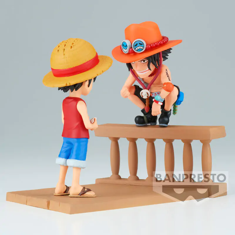 One Piece Monkey D Luffy & Portgas D Ace World Collectable Log Stories figura 8 cm fotografija izdelka