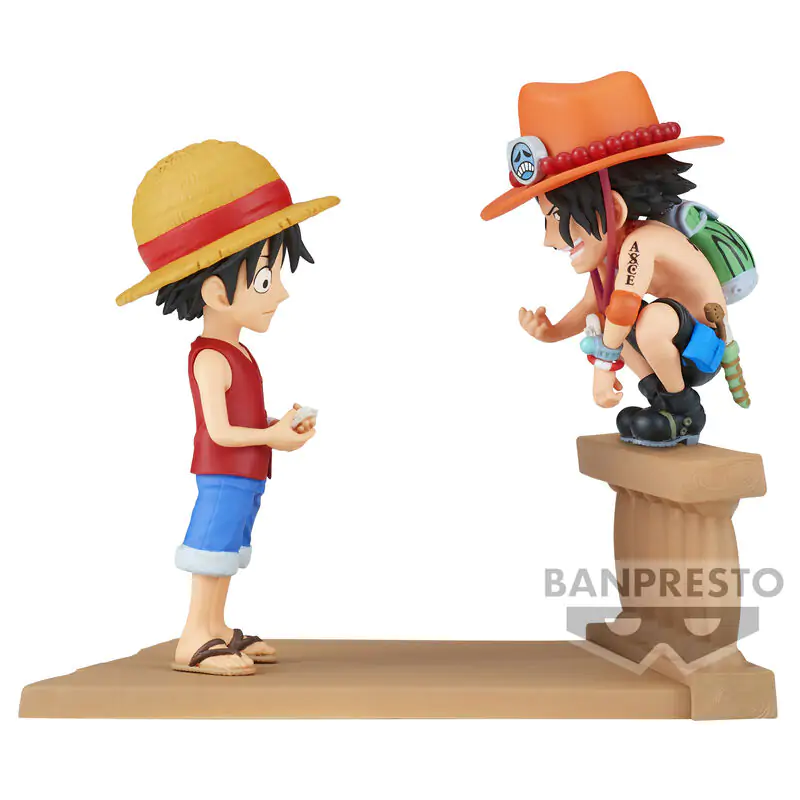 One Piece Monkey D Luffy & Portgas D Ace World Collectable Log Stories figura 8 cm fotografija izdelka