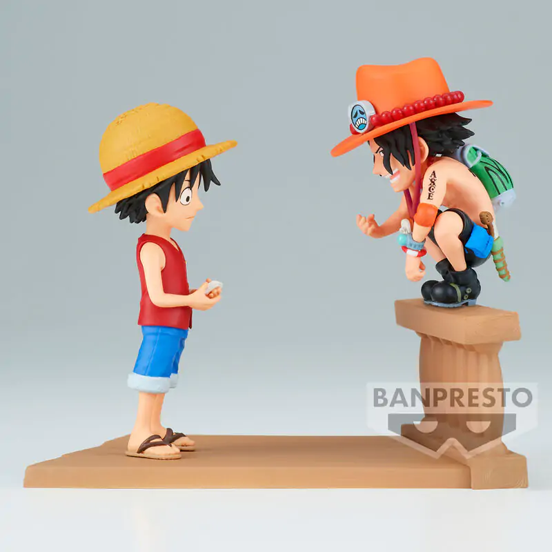 One Piece Monkey D Luffy & Portgas D Ace World Collectable Log Stories figura 8 cm fotografija izdelka