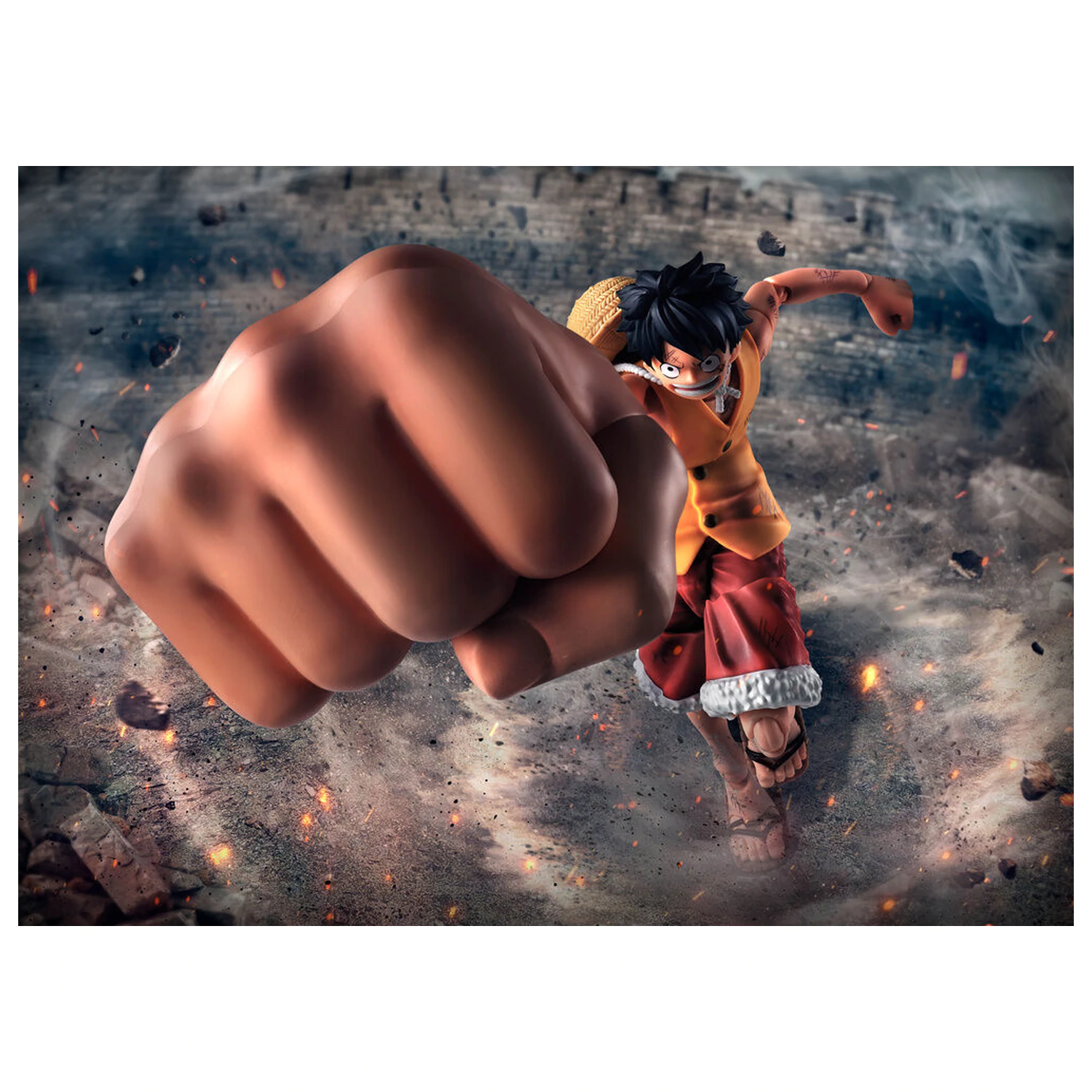 One Piece Monkey D. Luffy Marineford Gea Three S.H. Figuarts dodatni deli komplet fotografija izdelka