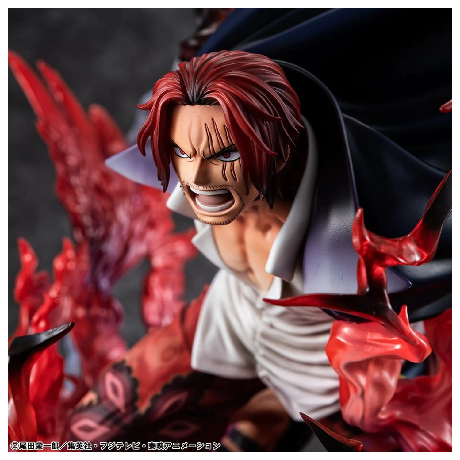 One Piece P.O.P SA-MAXIMUM PVC kip Vodja piratov rdečih las Red-Haired Shanks Kamusari 25 cm fotografija izdelka