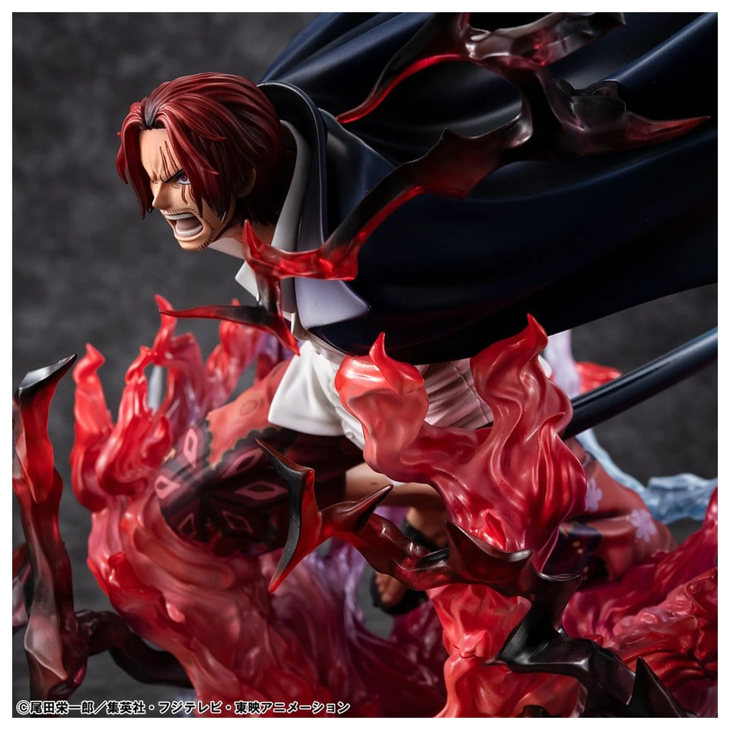 One Piece P.O.P SA-MAXIMUM PVC kip Vodja piratov rdečih las Red-Haired Shanks Kamusari 25 cm fotografija izdelka