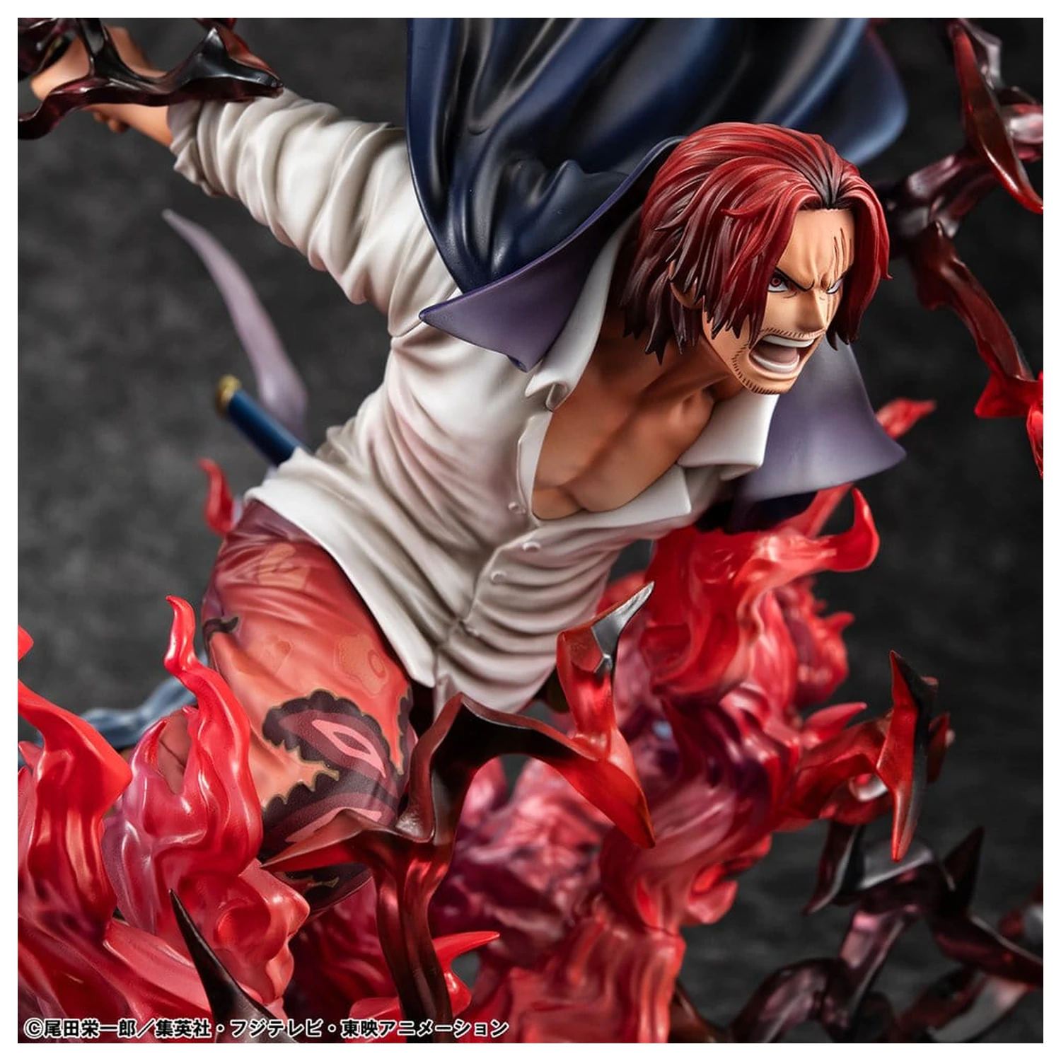 One Piece P.O.P SA-MAXIMUM PVC kip Vodja piratov rdečih las Red-Haired Shanks Kamusari 25 cm fotografija izdelka