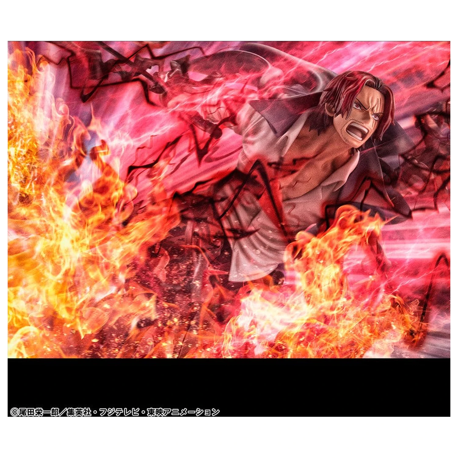 One Piece P.O.P SA-MAXIMUM PVC kip Vodja piratov rdečih las Red-Haired Shanks Kamusari 25 cm fotografija izdelka
