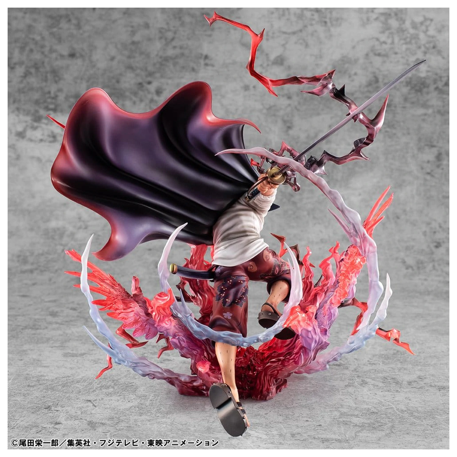 One Piece P.O.P SA-MAXIMUM PVC kip Vodja piratov rdečih las Red-Haired Shanks Kamusari 25 cm fotografija izdelka