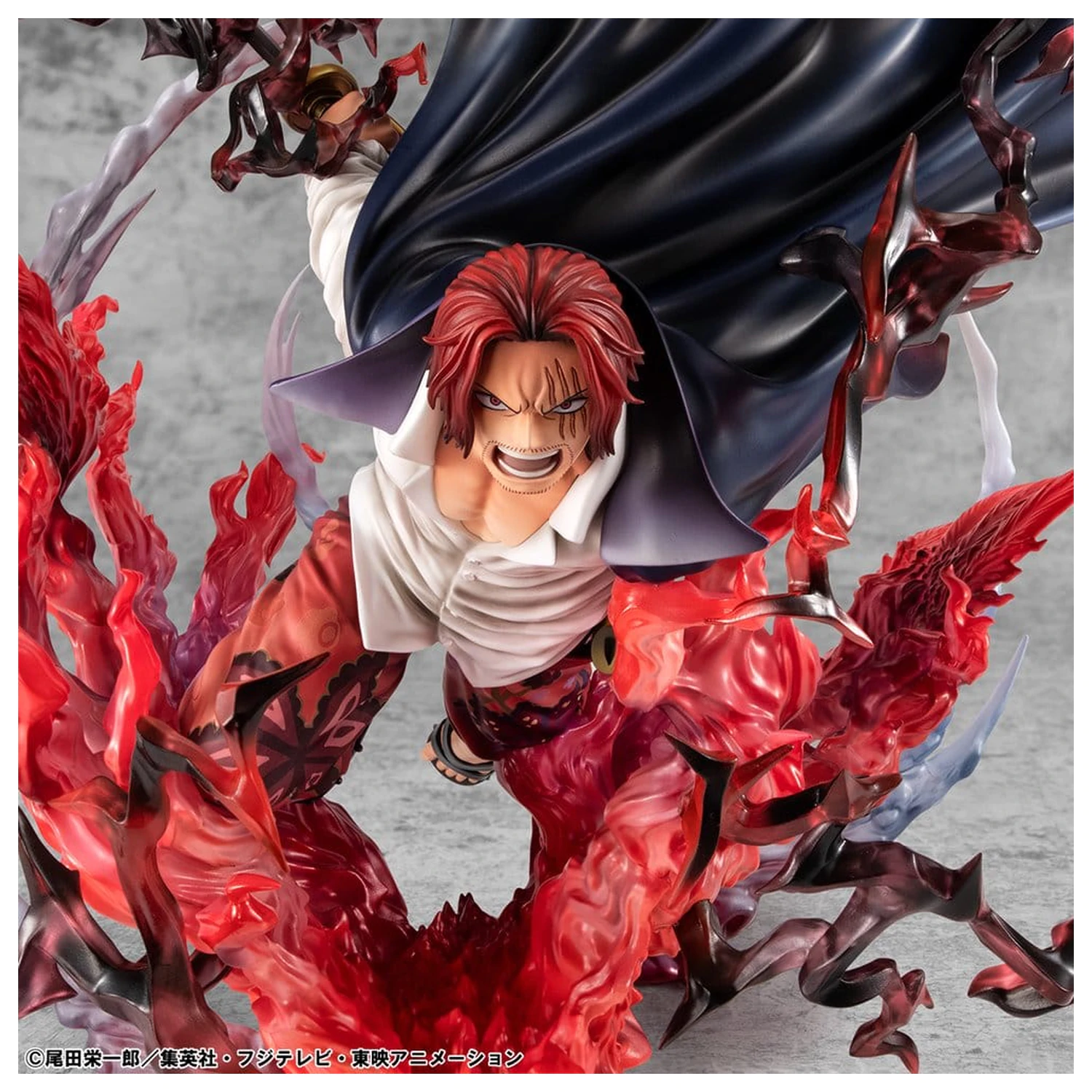 One Piece P.O.P SA-MAXIMUM PVC kip Vodja piratov rdečih las Red-Haired Shanks Kamusari 25 cm fotografija izdelka