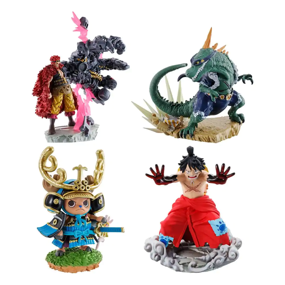 One Piece Petitrama PVC Mini Kip Logbox Re Birth Wanokuni Vol. 2 Set 9 cm fotografija izdelka