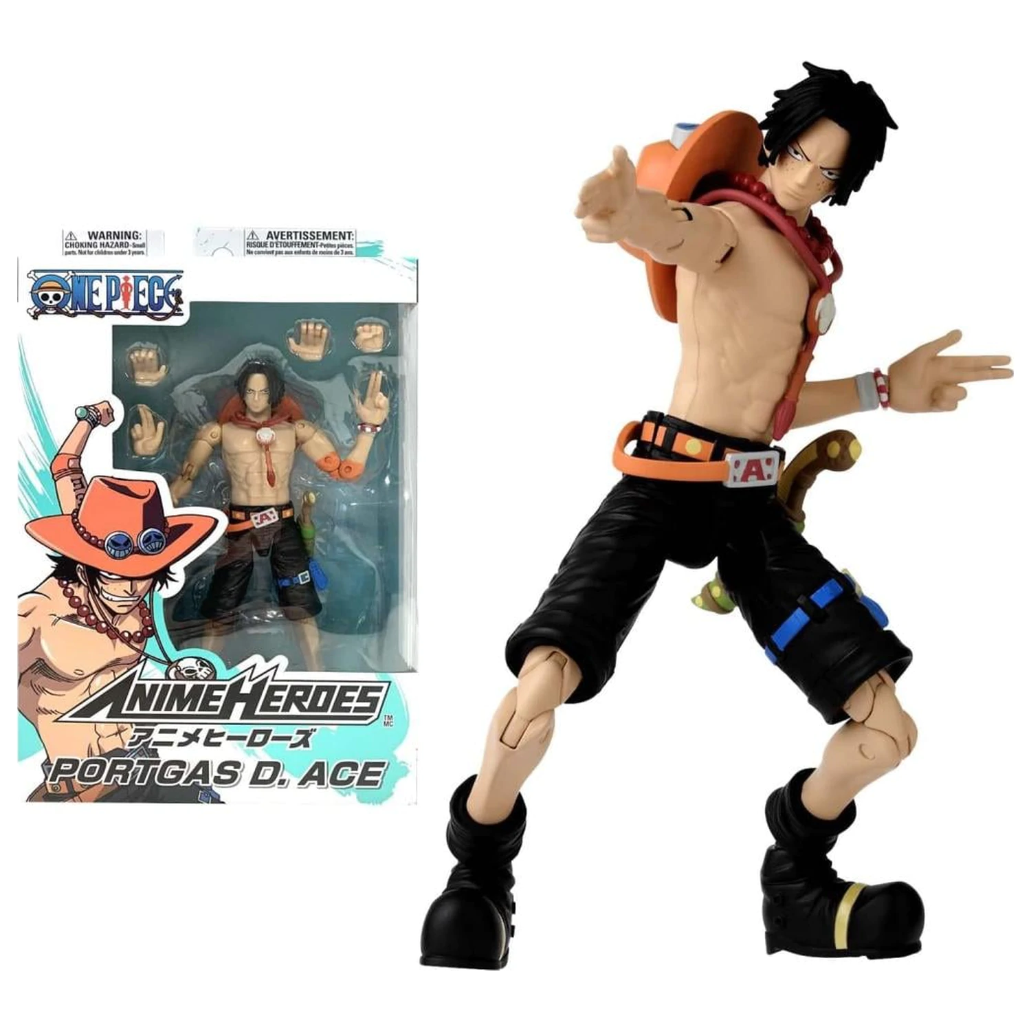 ONE PIECE Portgas D. Ace Figura Anime Heroes 17cm fotografija izdelka