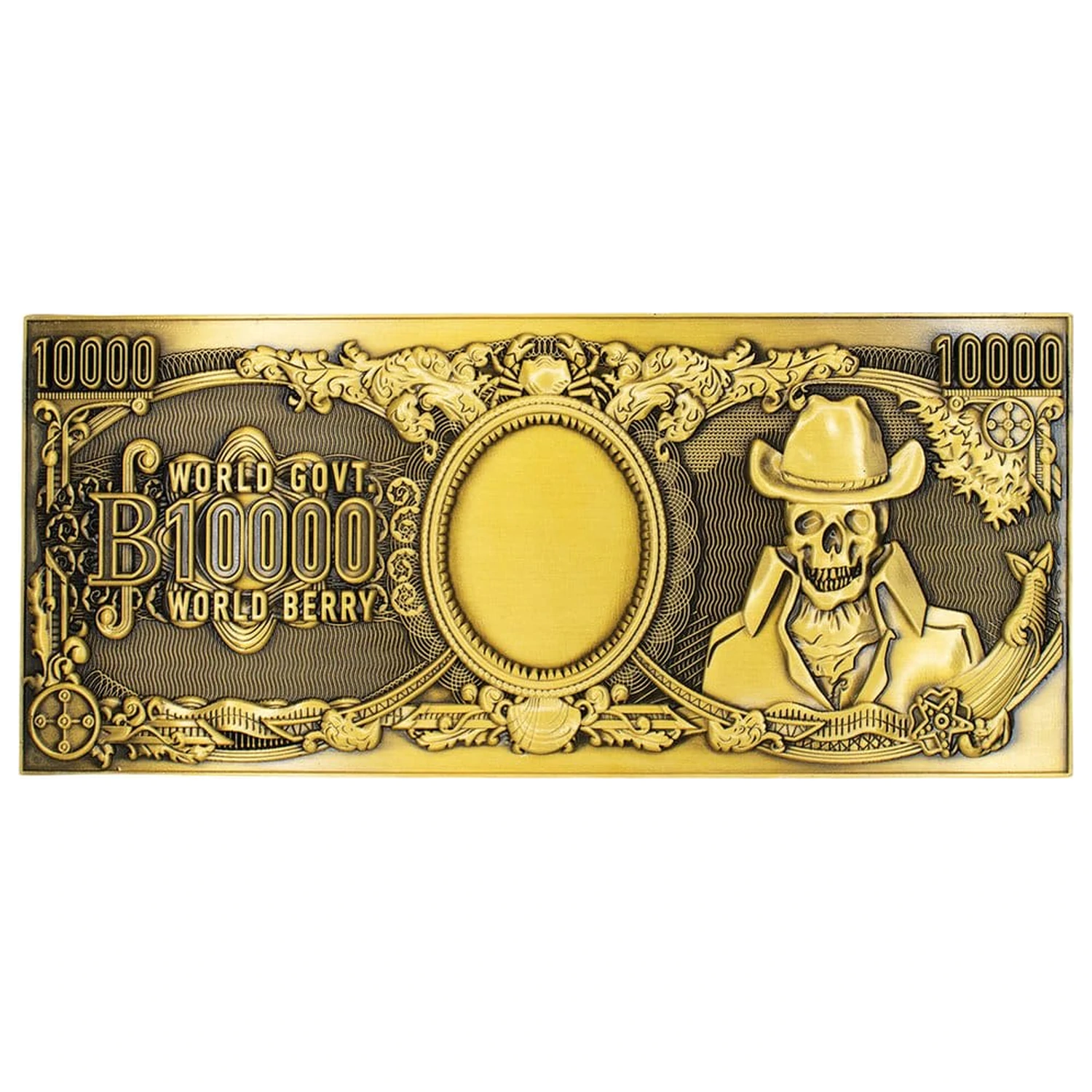 One Piece Replika 10,000 World Berry kovinska bankovica 6 x 15 cm fotografija izdelka