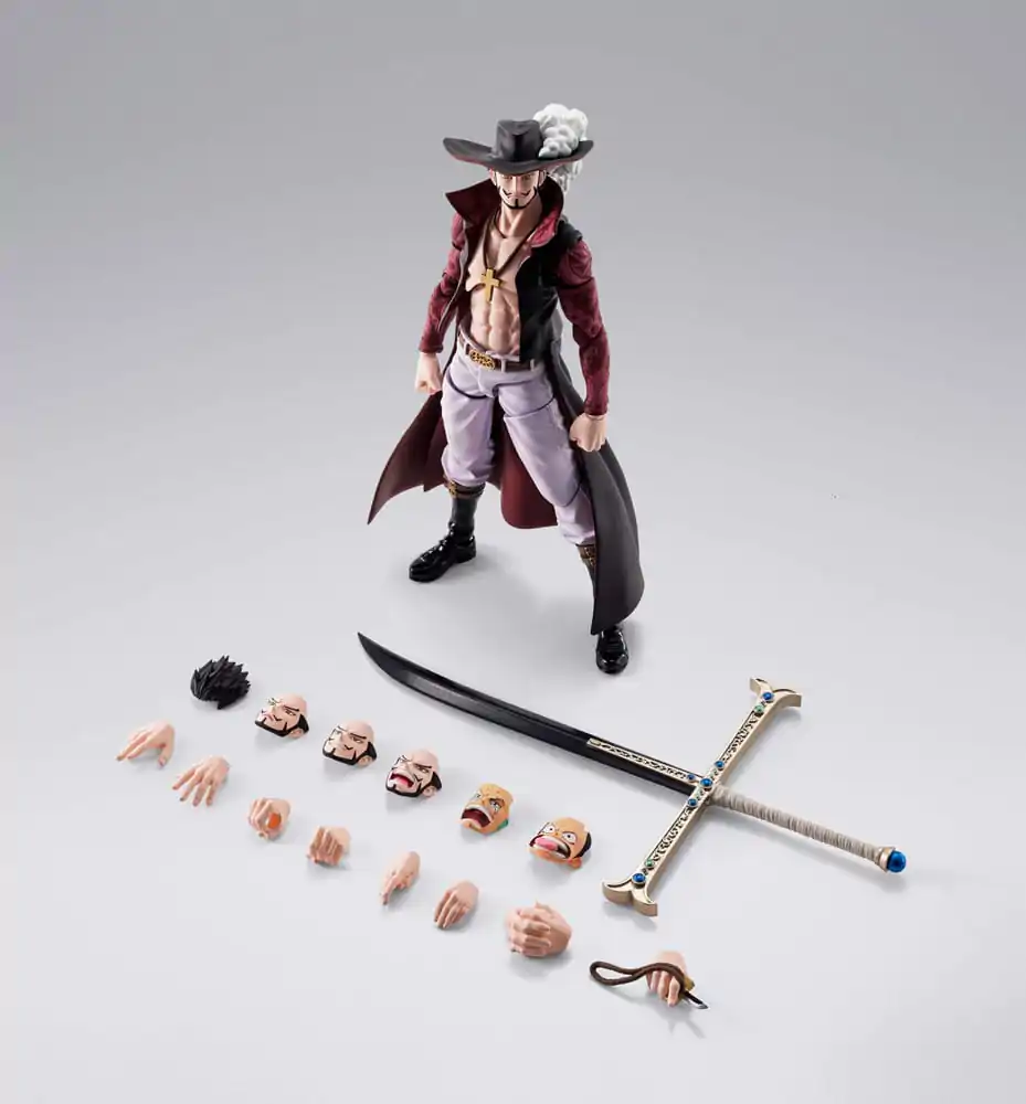 One Piece S.H.Figuarts akcijska figura Dracule Mihawk Hawkeye 17 cm fotografija izdelka