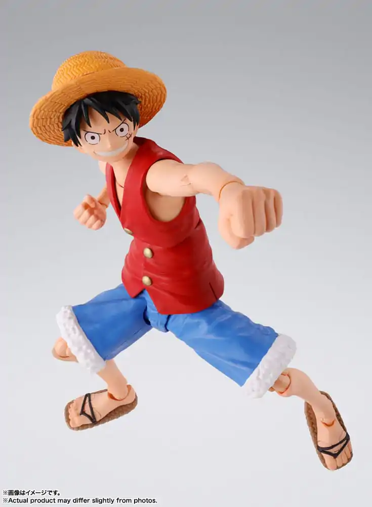 One Piece S.H. Figuarts akcijska figura Monkey D. Ruffy Romance Dawn 15 cm fotografija izdelka