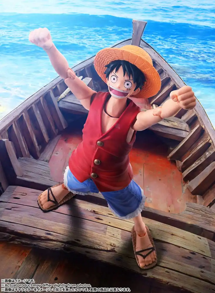 One Piece S.H. Figuarts akcijska figura Monkey D. Ruffy Romance Dawn 15 cm fotografija izdelka