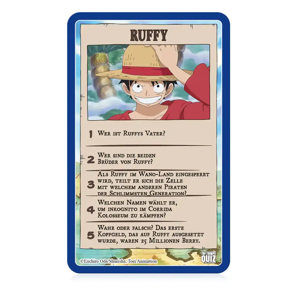 One Piece Card Game Top Trumps Kviz *Nemška različica* fotografija izdelka