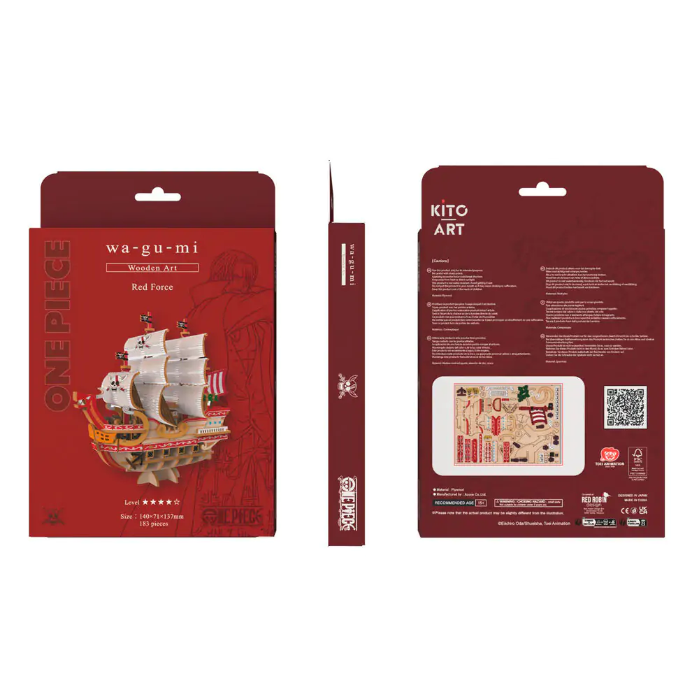 One Piece Wa-Gu-Mi Red Force komplet za sestavljanje 183 kosov fotografija izdelka